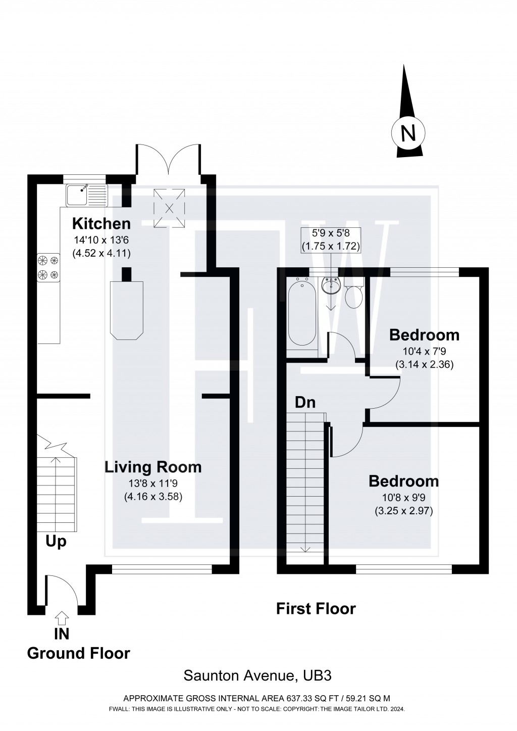 Floorplans For Saunton Avenue, Harlington, Hayes