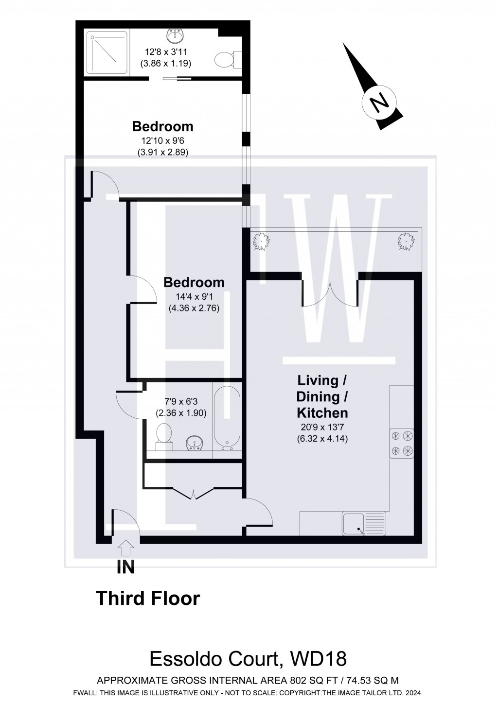 Floorplans For Essoldo Court, 4 Granville Road, Watford